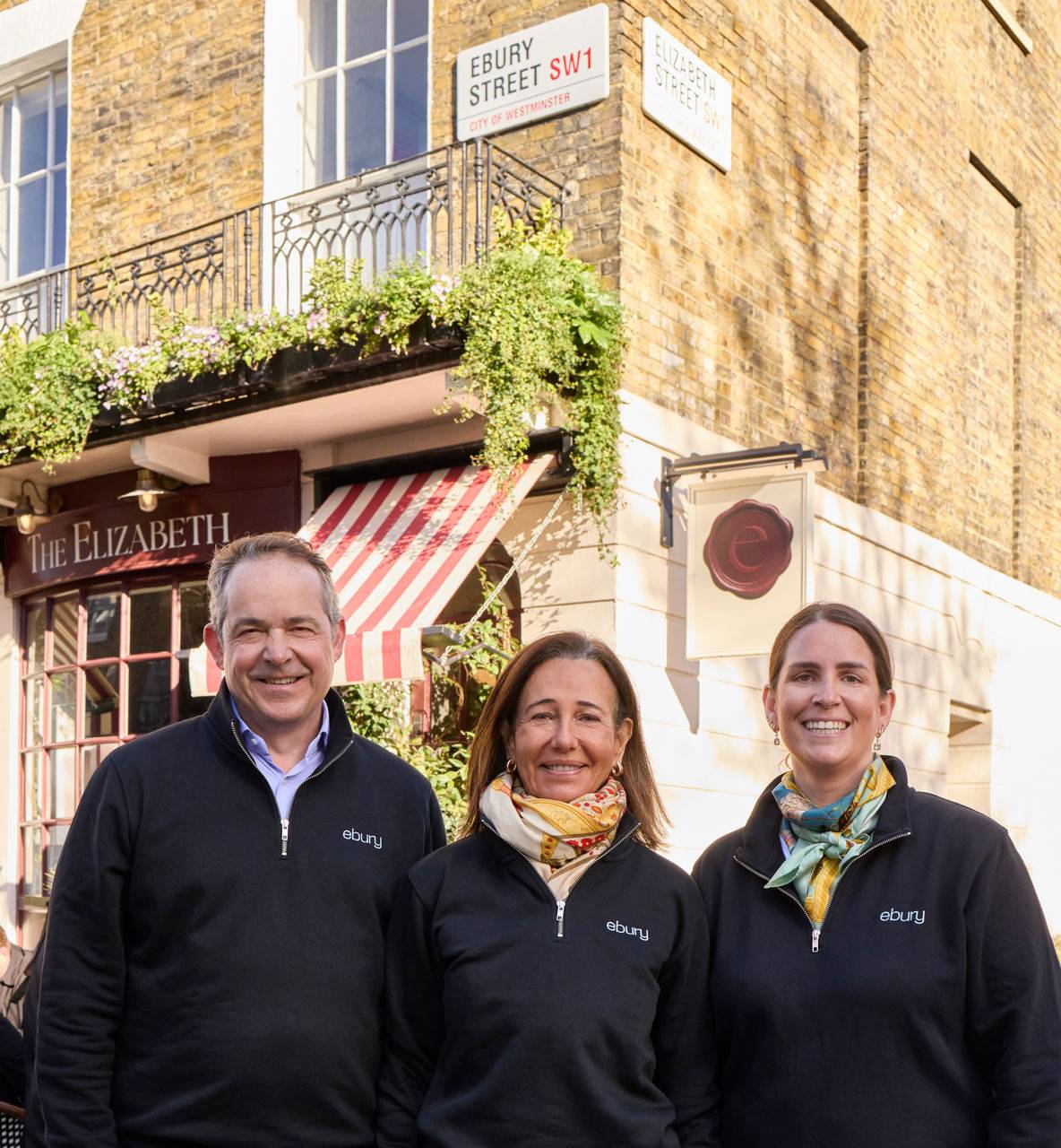 Juan Lobato, CEO of Ebury; Ana Botín, chair of Santander; and Ana Muñoz, CFO of Ebury.