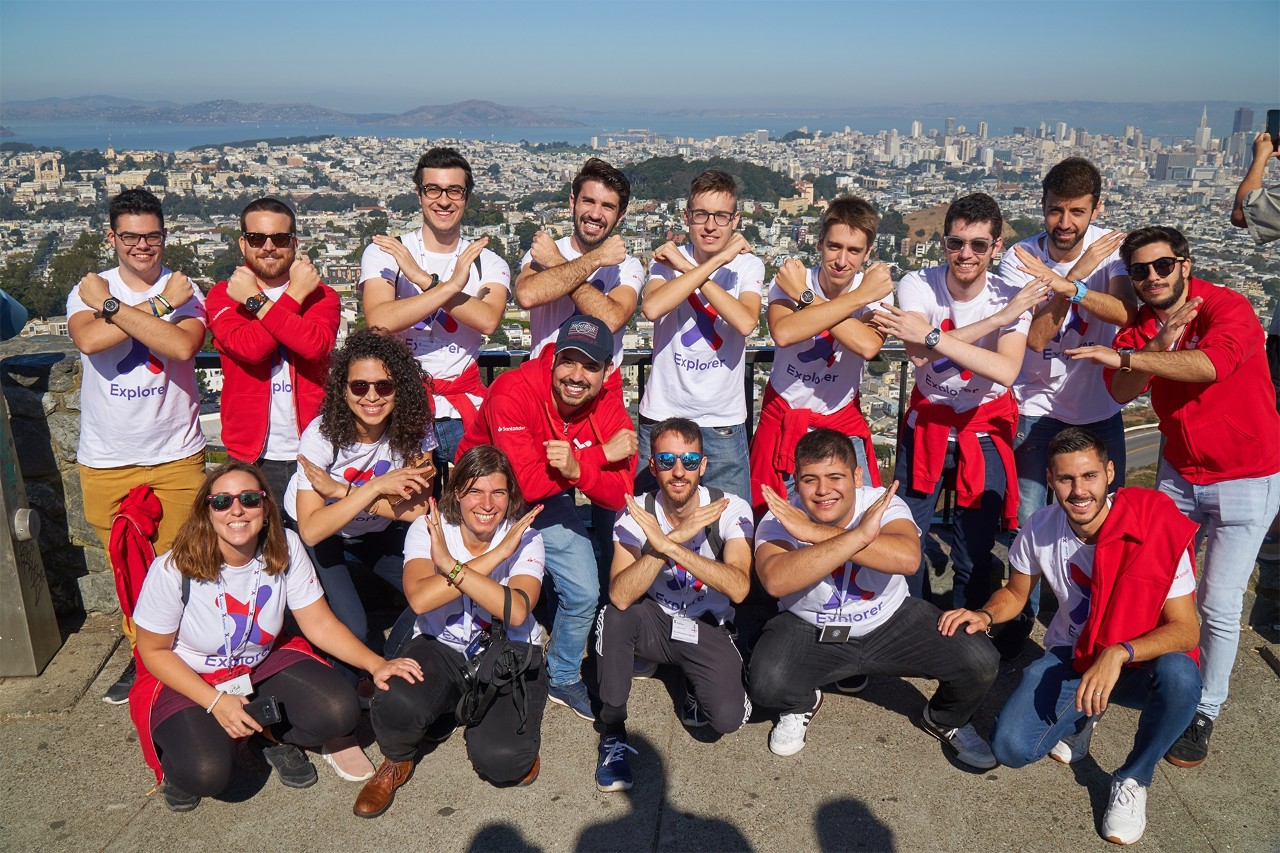 Beneficiarios del programa de emprendimiento universitario Santander Explorer 2019.