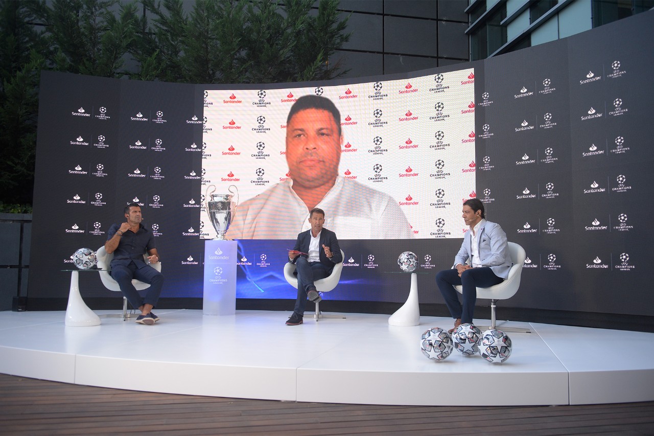 The ambassador for our sponsorship of the UEFA Champions League, Ronaldo Nazário, participating remotely