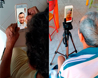 Juliano Figueiredo Caran y Agrimario Borges de Souza, dos voluntarios de Santander Brasil 