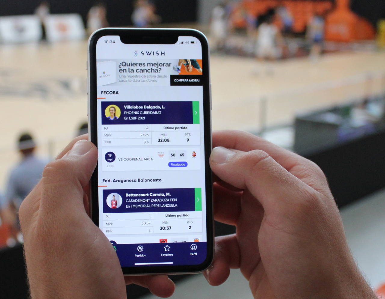 Swish APP, la aplicación que permite seguir un partido de baloncesto a través de Internet