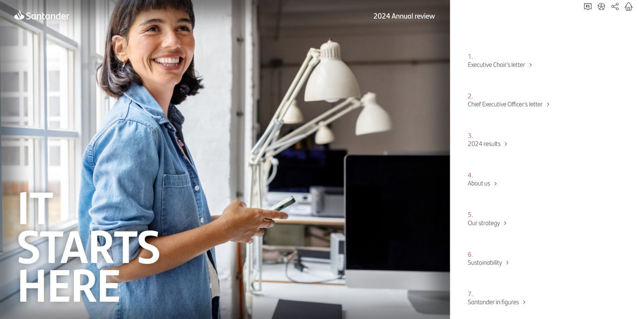 Annual Report homepage 
