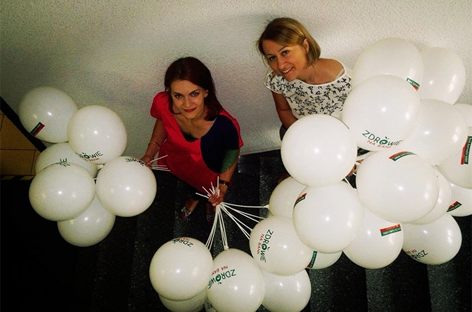 Katarzyna Wójtowicz with a friend