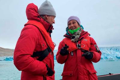 Ana Botín and Jesús Calleja in Greenland