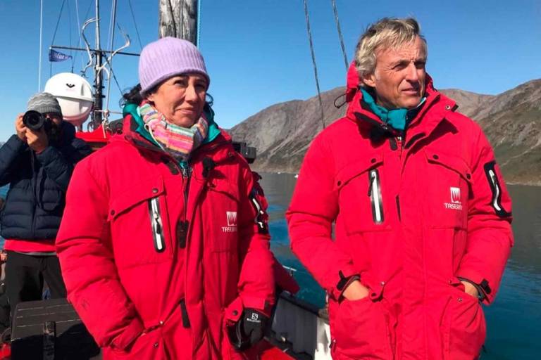 Ana Botín and Jesús Calleja on their trip through Greenland