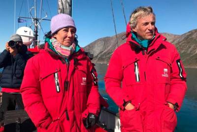 Ana Botín y Jesús Calleja en su viaje por Groenlandia